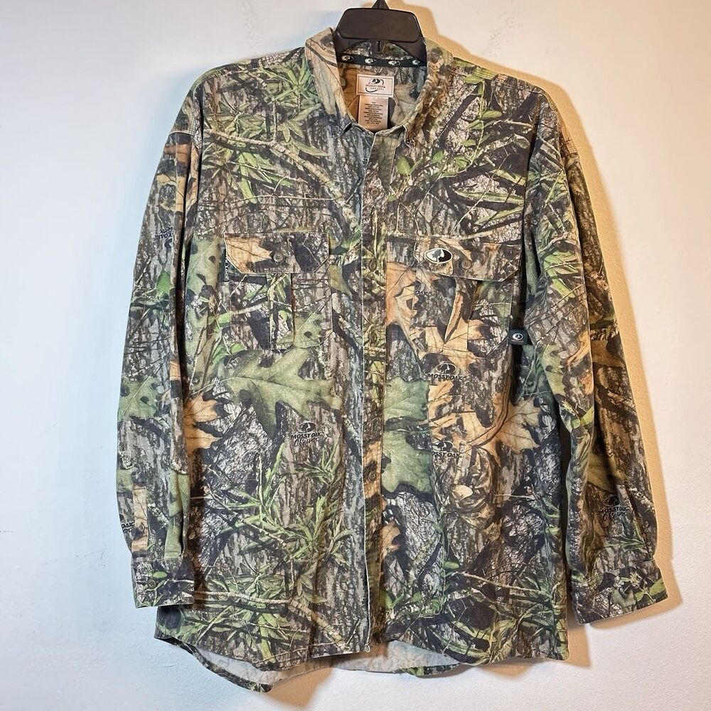 Mossy Oak Limbsaver Ripstop Hunting Shirt Men’s 2XL Camo Button Front Outdoors